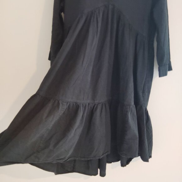 Johnny Was Black V-Neck Mini Dress - Picture 5 of 6